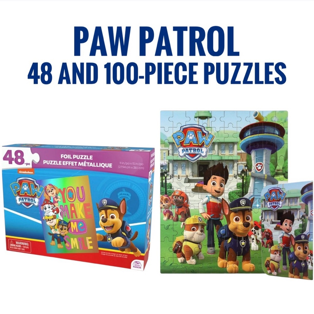 ✅ 5 for $25 - Two PAW Patrol Puzzles: 48-Piece & 100-Piece